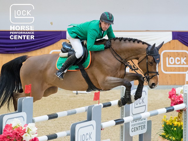 Best Austrian in the CSI3* GLOCK’s Perfection Tour over 1.45 m: Gerfried Puck (St) on Bionda 3. © Michael Rzepa