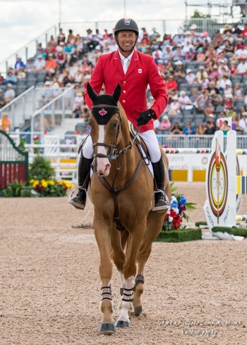 Showgirl, pictured with Yann Candele, has been retired following an illustrious international show jumping career for Canada. © Starting Gate Communications