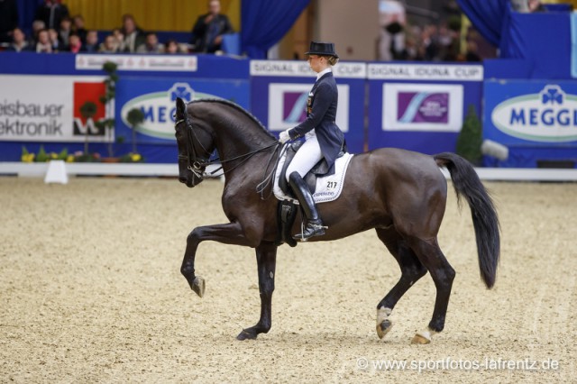 Fabienne Lütkemeier gewinnt auf Fabregaz den abschließenden Grand Prix Special in Dortmund. © Stefan Lafrentz