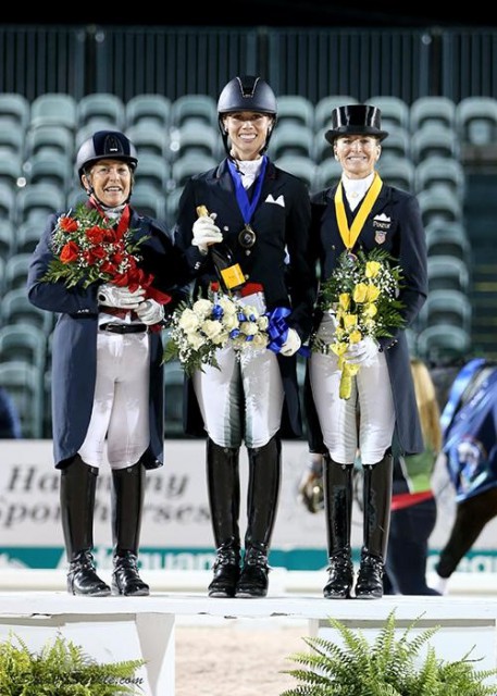 Individual medalists Shelly Francis (USA), Megan Lane (CAN), and Lisa Wilcox (USA). © Susan Stickle