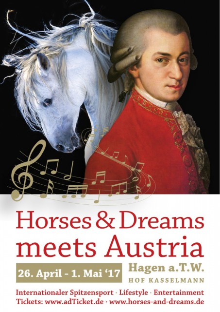 Das Logo von Horses & Dreams meets Austria vom 26. April bis 1. Mai 2017. © P.S.I. GmbH