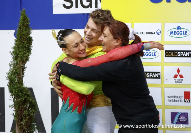 Silvia Stopazzini und Lorenzo Lupacchini (ITA) gewinnen den Pas-de-deux Weltcup 2016/2017 in Dortmund.© Stefan Lafrentz