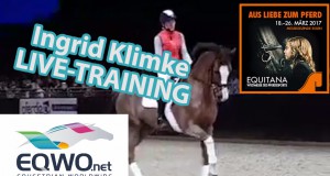 EQWO.net zeigt das Training von Ingrid Klimke auf der EQUITANA