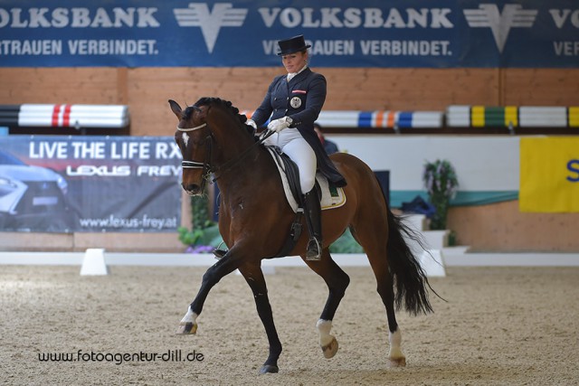 Ulrike Prunthaller sicherte sich mit Duccio den zweiten Platz im Grand Prix Freestyle. © Fotoagentur Dill