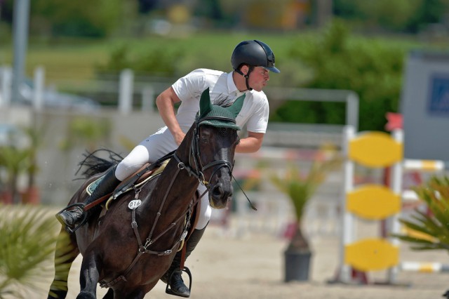 Der Sieger im Großen Preis von Lamprechtshausen: Daniel Böttcher (GER) und LB Sir Singular. © Fotoagentur Dill