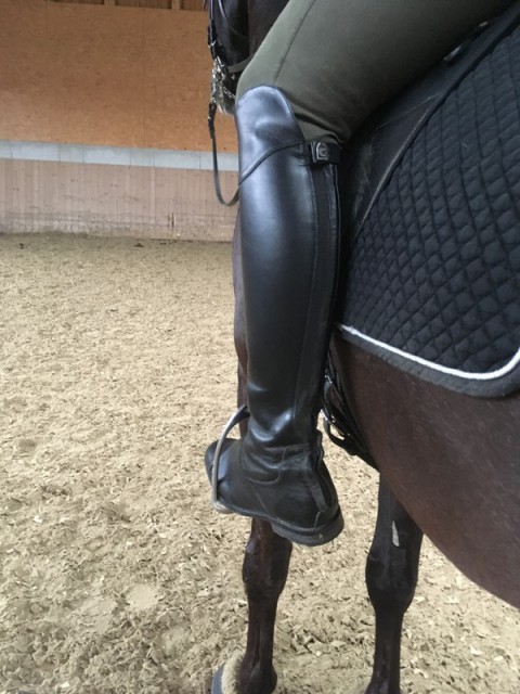 Ist das Sprunggelenk verkantet, wird der Zehenballen nicht gleichmäßig belastet und der Reiter stützt sich auf der Außenkante der Stützfläche auf. © fit 4 riding 