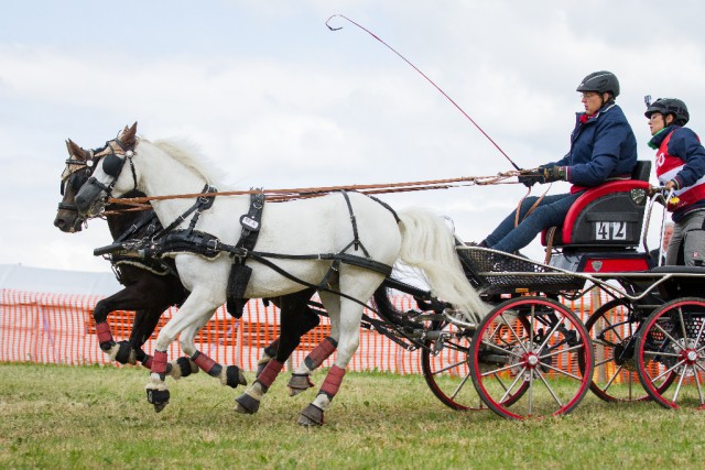 Die deutsche Birgit Kohlweiss gewann in der Klasse Pony Pairs 3*. © Marion Berg