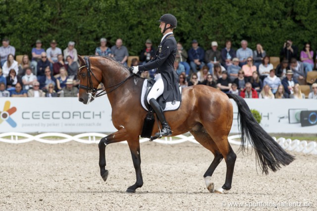 Sönke Rothenberger und sein Spitzenpferd Cosmo schwebten förmlich durch das Dressurviereck. © Sportfotos-Lafrentz