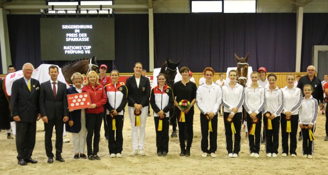Nations Cup prize giving ceremony. © CHIO Aachen/ Michael Strauch