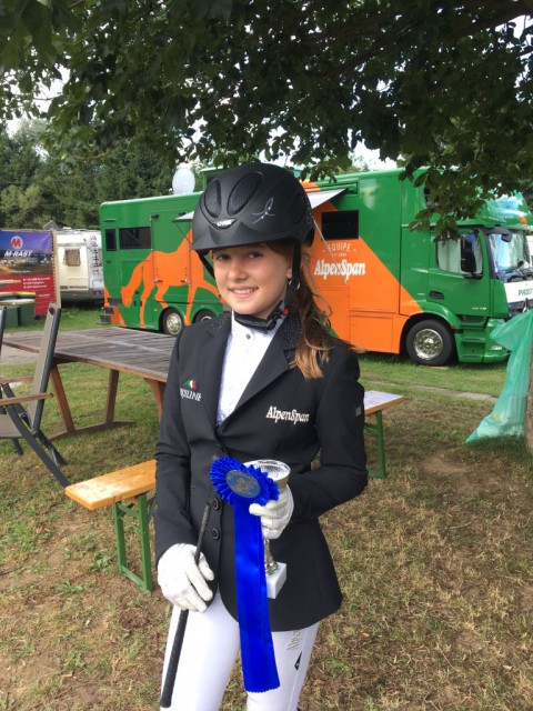 Jasmin Pirker won the pony test with Nobless Oblige. © Private