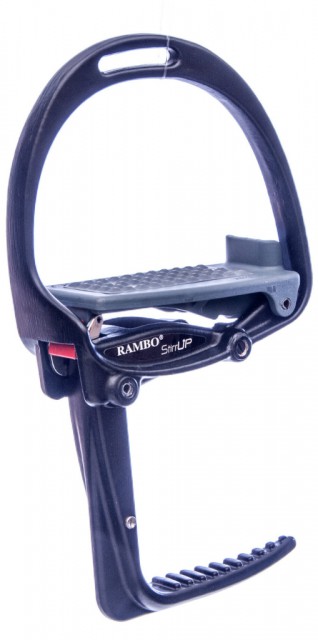 Der Rambo® EasyUp Stirrup von Horseware hat einen ausklappbare Aufstiegshilfe. © www.horseware.com