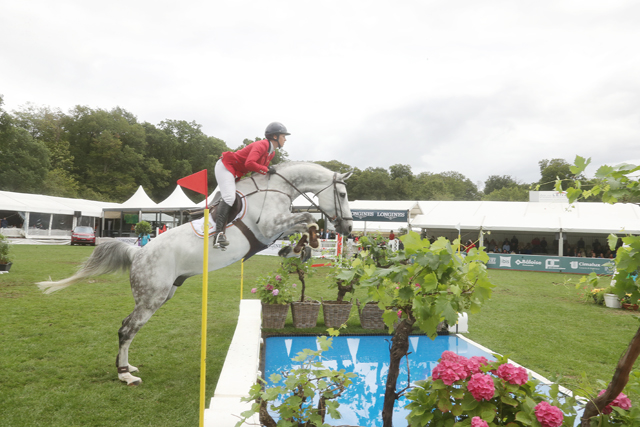 Ready for take-off! Catherine Van Roosbroeck and Gautcho Da Quinta's brilliant double clear helped Team Belgium to victory at the FEI Nations Cup™ Jumping 2017 European Division 2 leg in Roeser (LUX) today, cementing her country's qualification for the FEI Nations Cup™ Jumping 2017 Final and promotion to Europe Division 1 next season. © FEI / Henri Schwirtz