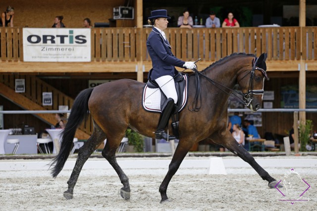 Platz zwei und somit die Silbemedaille in der Allgemeinen Klasse holte sich Catherine Michelfit mit ihrem Pferd Equisports Herzbube. © Myrtill