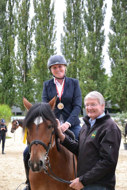 Iris Muhm mit Sponsor Michael Joos von LEXA. © Wurdak Walter (Working Equitation Austria)