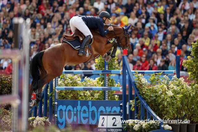 Peder Fredricson und H & M All In auf ihrem Weg zum Europameistertitel 2017. © Stefan Lafrentz