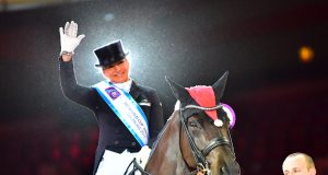Die strahlende Weltcup-Siegerin der Amadeus Horse Indoors 2017 heißt Dorothee Schneider (GER). © im|press|ions - Daniel Kaiser