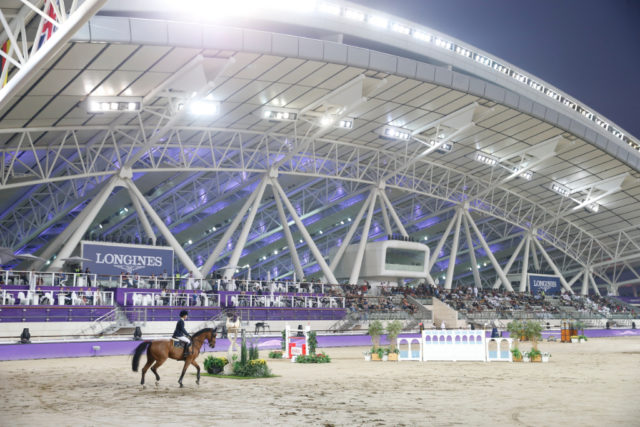 Die beeindruckende Longines Arena des CHI Al Shaqab beherbergt auch 2021 wieder die Top-Stars dreier Pferdeposrt-Disziplinen. © Al Shaqab