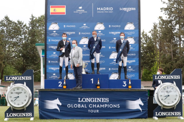 Die Global Champions Tour-Etappe von Madrid gewinnt Olivier Robert im Stechen vor Scott Brash (GBR). © Stefano Grasso/ LGCT