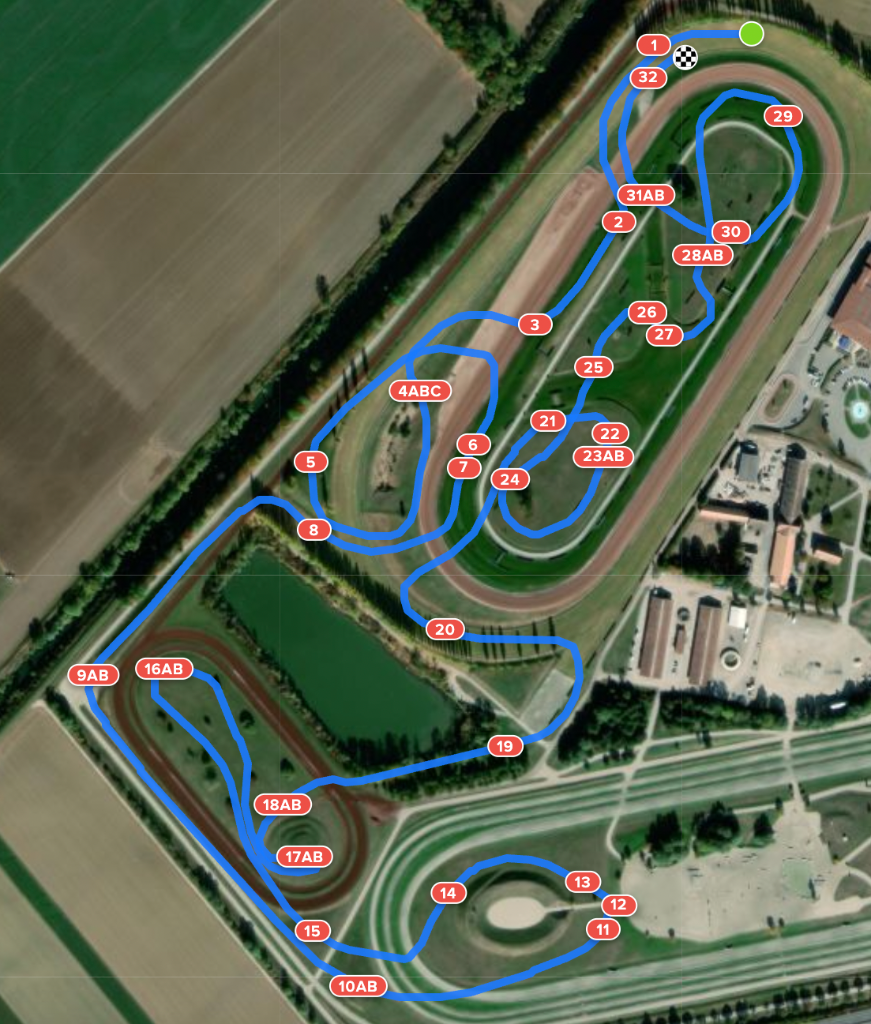 Die Geländestrecke der Europameisterschaften in Avenches (SUI) ist 5800 m lang. © Cross Country App