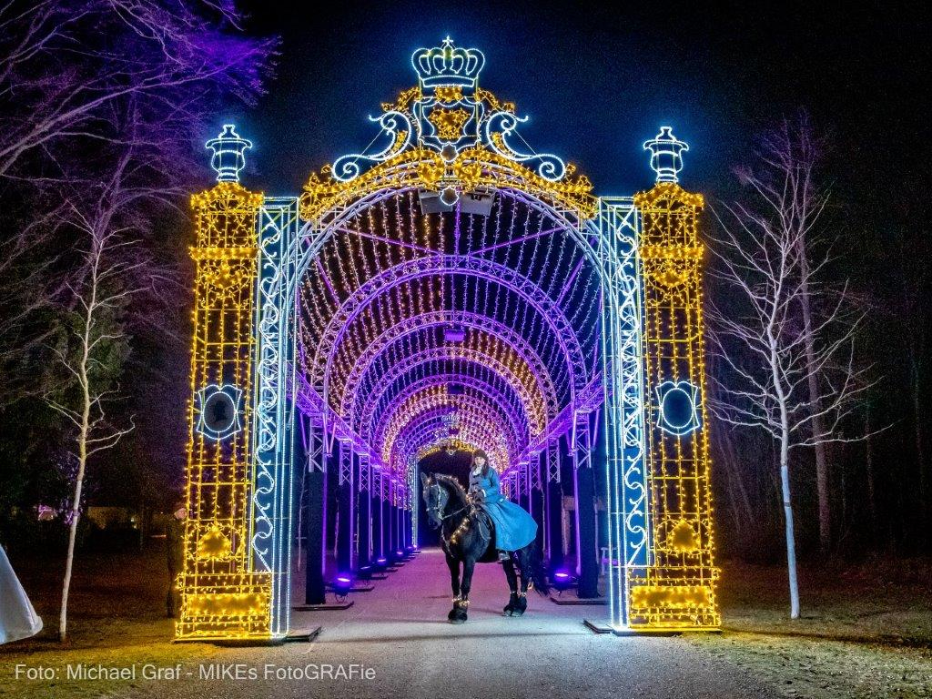 Unglaubliche Fotos entstanden in dem beeindruckenden Lichtergarten im Schlosspark von Laxenburg. Der Friese unter Renate Mertz schien den Besuch richtig zu genießen. © Michael Graf - MIKEs FotoGRAFie