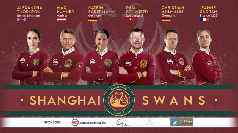 Die Global Champions League-Team der Shanghai Swans mit Max Kühner (AUT/T) hat mit Katrin Eckermann ein neues Teammitglied! © FB: Shanghai Swans