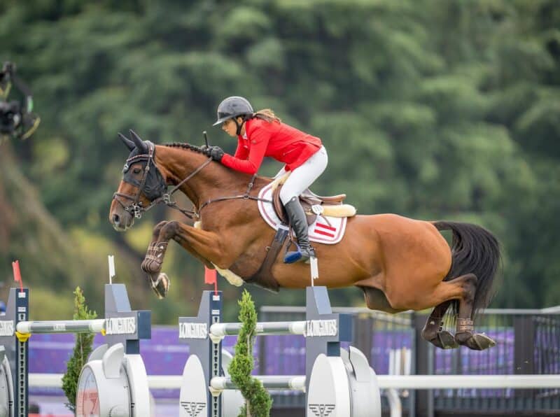 Neun Jahre jung und ein verdientes Championatspferd: Oeli R sprang unter Alessi Reich heute eine super Runde mit einem Fehler. © Arnd Bronkhorst