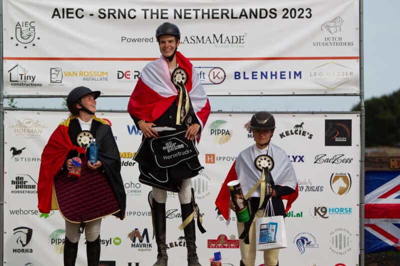 Sieg für Österreich: Beim Student Riders Nations Cup in den Niederlanden konnte Alexander Wokaun (NÖ) den Spring-Sieg in der Individualwertung für Österreich erreiten. © Tijn Bovendeur