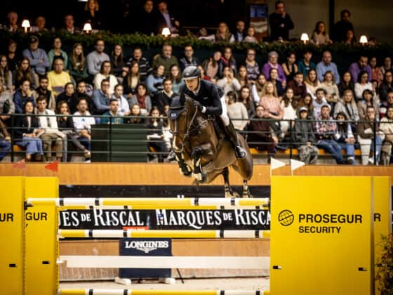 Weltcup Madrid: Max Kühner (T) pilotierte EIC Julius Caesar im Weltcup-Springen auf den hervorragenden fünften Platz. © FEI | Mackenzie Clark