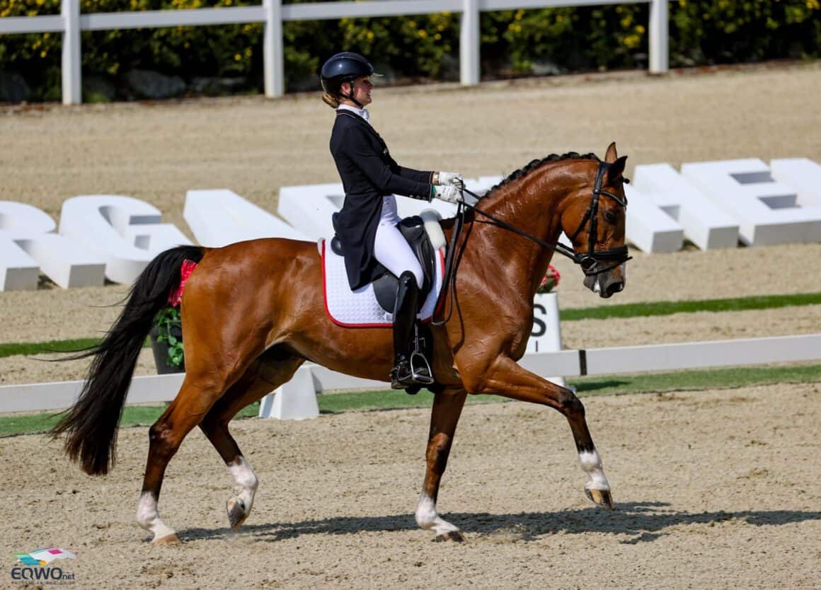 Beste Österreicherin im U21-Einzelbewerb wird die EM-Debütantin Valentina Friedl (ST) auf Korefan. © EQWO.net | Petra Kerschbaum