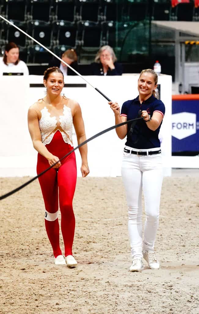 U21-Voltigiererin Leonie Koller (T) beendete die EM in Bern auf dem hervorragenden zehnten Endrang. © Andrea Fuchshumer 