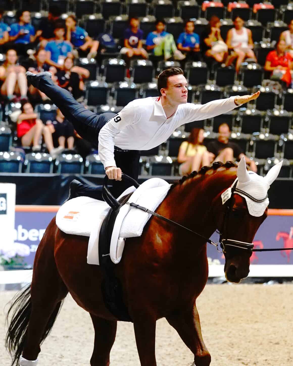 Philip Clement (NÖ/ Team Wildegg) ist bei seinem WM-Debut in der Allgemeinen Klasse top unterwegs. © Andrea Fuchshumer