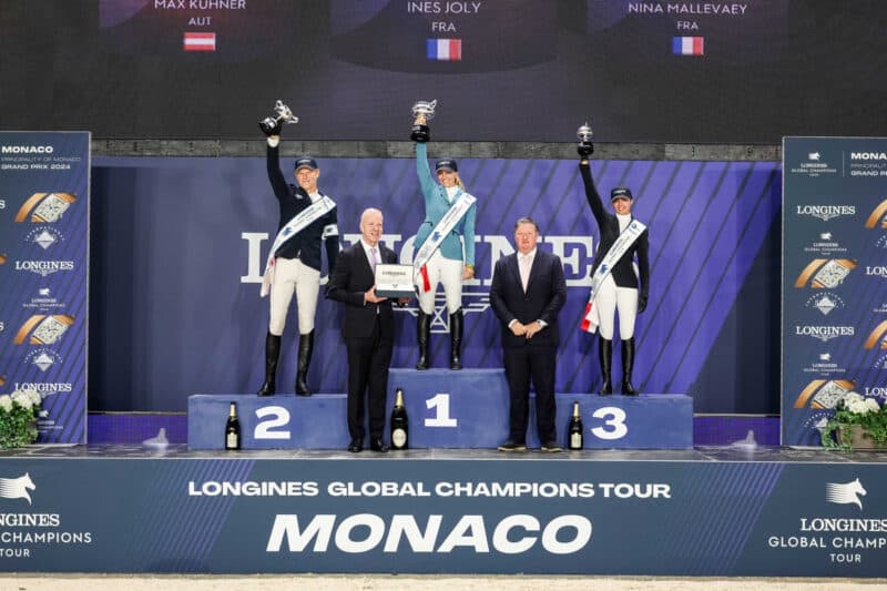 Max Kühner (T) und EIC Up Too Jacco Blue belegen bei der Global Chmapions Tour-Etappe von Monaco Rang zwei. © Longines Global Champions Tour