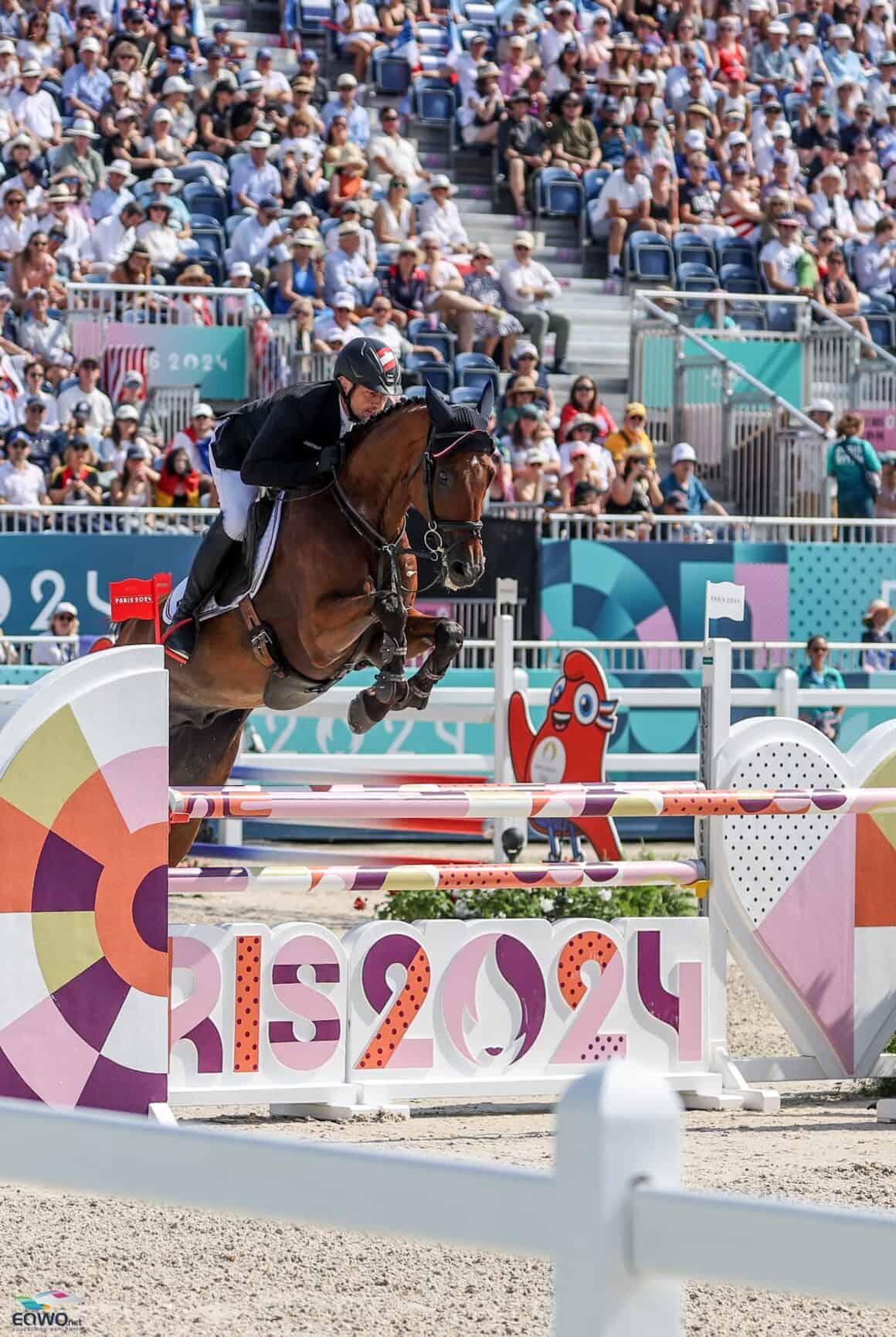 Harald Ambros (OÖ) und Vitorio du Montet sprangen bei den Olympischen Spielen mit zwei Abwürfen auf Rang 34. © EQWO.net | Petra Kerschbaum