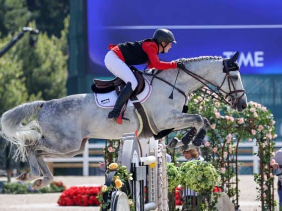 Olympische Spiele: Katharina Rhomberg (V) und Colestus Cambridge rissen vier Stangen. © EQWO.net | Petra Kerschbaum