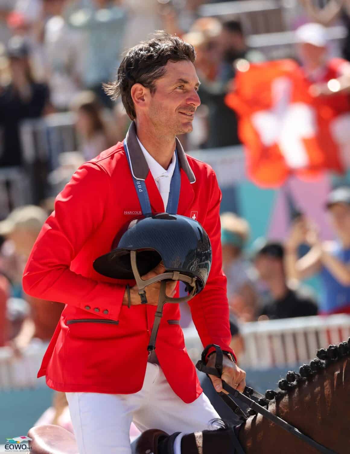 Steve Guerdat (SUI) und Dynamix de Belheme sichern sich in Paris die Silbermedaille. © EQWO.net | Petra Kerschbaum