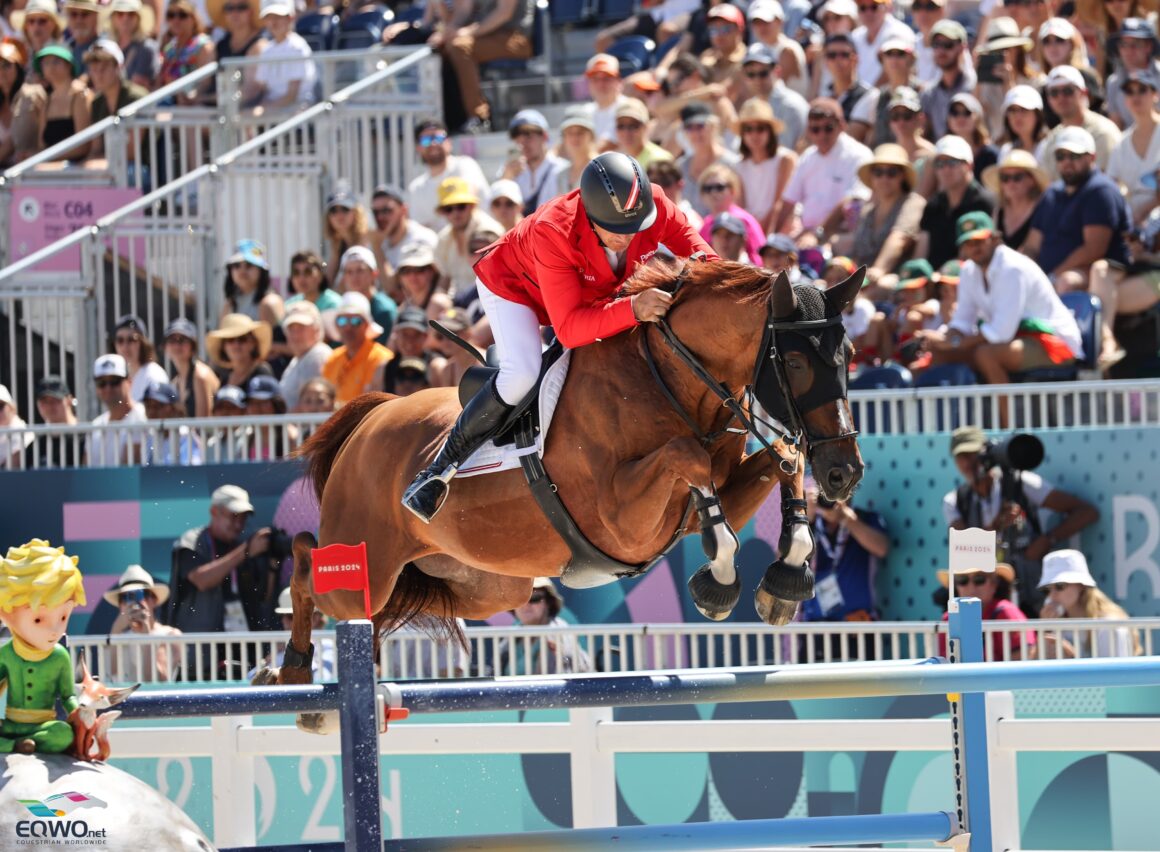 Gerfried Puck (T) und Naxcel V mussten in der Olympia-Einzelqualifikation drei Abwürfe verschmerzen. © EQWO.net | Petra Kerschbaum