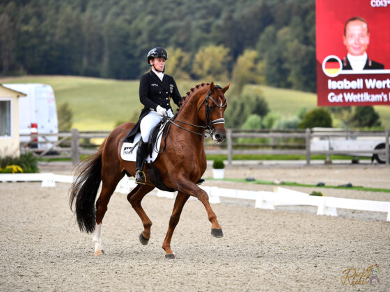 Isabell Werth (GER) stellte beim CDI3* in Hagen den ehemaligen Doppelweltmeister Gut Wettlkam's D'Avie FRH vor. © Foto Dirk Rüchel