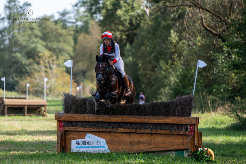 Katrin Khoddam-Hazrati (ST) sichert sich im Sattel ihrer 14-jährigen Trakehner-Stute Oklahoma ihren zweiten Staatsmeistertitel. © Julia Fiona Haidvogel Photography