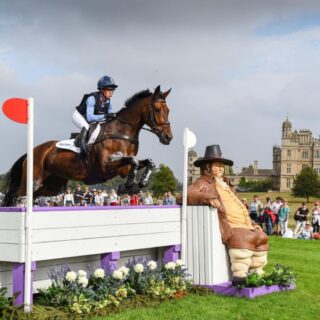 Rosalind Canter (GBR) und Lordships Graffalo sichern sich den Sieg in der Fünf-Sterne-Prüfung von Burghley. © IG: burghleyhorsetrials