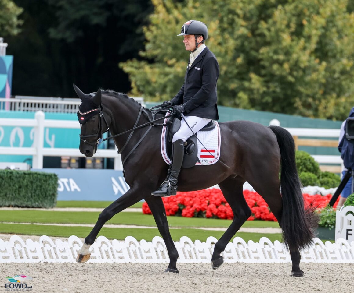 Mission Medaille geht weiter! Pepo Puch (ST) ritt im Einzelbewerb auf Rang fünf und greift in der Kür nach einer Medaille. © EQWO.net | Petra Kerschbaum