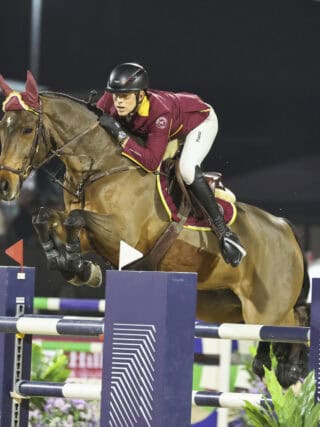 Erfolgreiches Wochenende für Max Kühner (T). In Riyadh belegte der Wahltiroler im Global Champions Tour Super Grand Prix Platz vier. Mit den Shanghai Swans platzierte er sich auf Rang zwei. © GCL