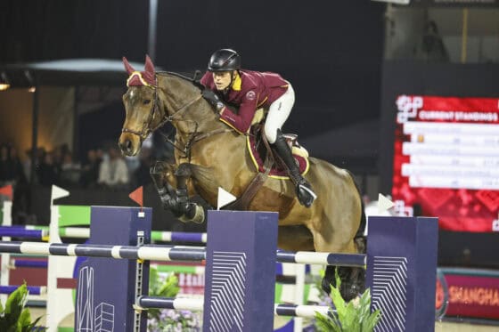 Erfolgreiches Wochenende für Max Kühner (T). In Riyadh belegte der Wahltiroler im Global Champions Tour Super Grand Prix Platz vier. Mit den Shanghai Swans platzierte er sich auf Rang zwei. © GCL