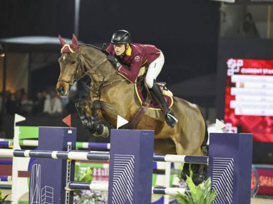 Erfolgreiches Wochenende für Max Kühner (T). In Riyadh belegte der Wahltiroler Platz vier im Global Champions Tour Super Grand Prix. Mit den Shanghai Swans platzierte er sich auf Rang zwei. © GCL