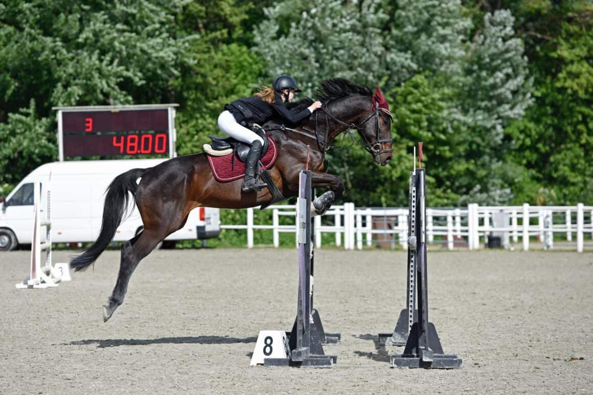 Matilda Steindorfer (NÖ) und ihr "Conti" waren schon bis über 115 cm siegreich. © privat