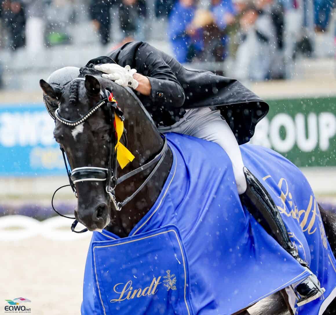 Sieger Justin Verboomen (BEL) und Zonik Hit trotzten dem Regen. © EQWO.net | Petra Kerschbaum