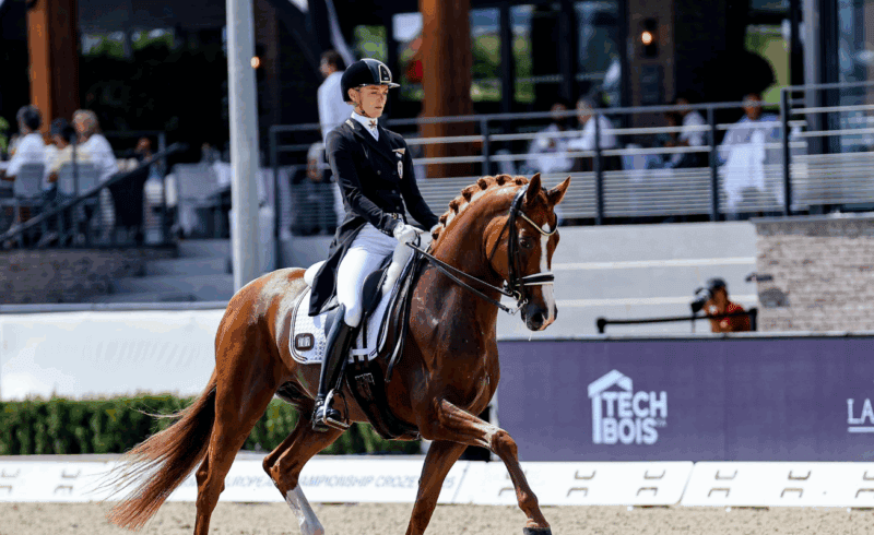 Bettina Kendlbacher (ST) und Broadmoar's Don Alfredo AWÖ gaben in Crozet ein geniales Debüt ab! © EQWO.net