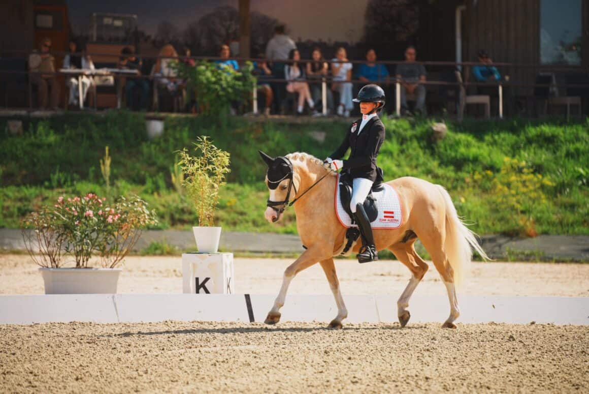 Unsere beiden Pony-Reter:innen Emma Smidek (NÖ) und Luisa Grundmann (W) knacken in der Musikkür die 70-Prozent-Marke. © Helene Iljazovic