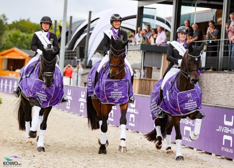 Titelverteidigung geglückt! Wie schon 2023 holt das deutsche Dressur-Team bei der EM Gold. © EQWO.net
