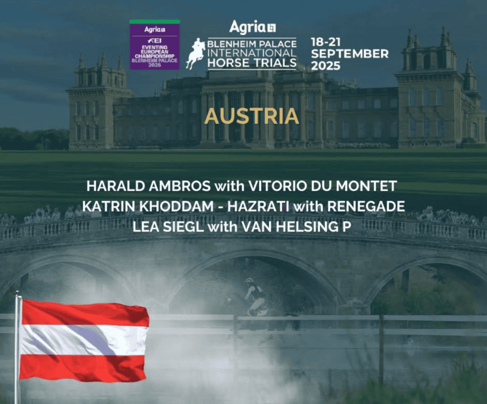 Österreich ist bei der Vielseitigkeits-EM mit drei Reiter-Pferd-Paaren vertreten. © Blenheim