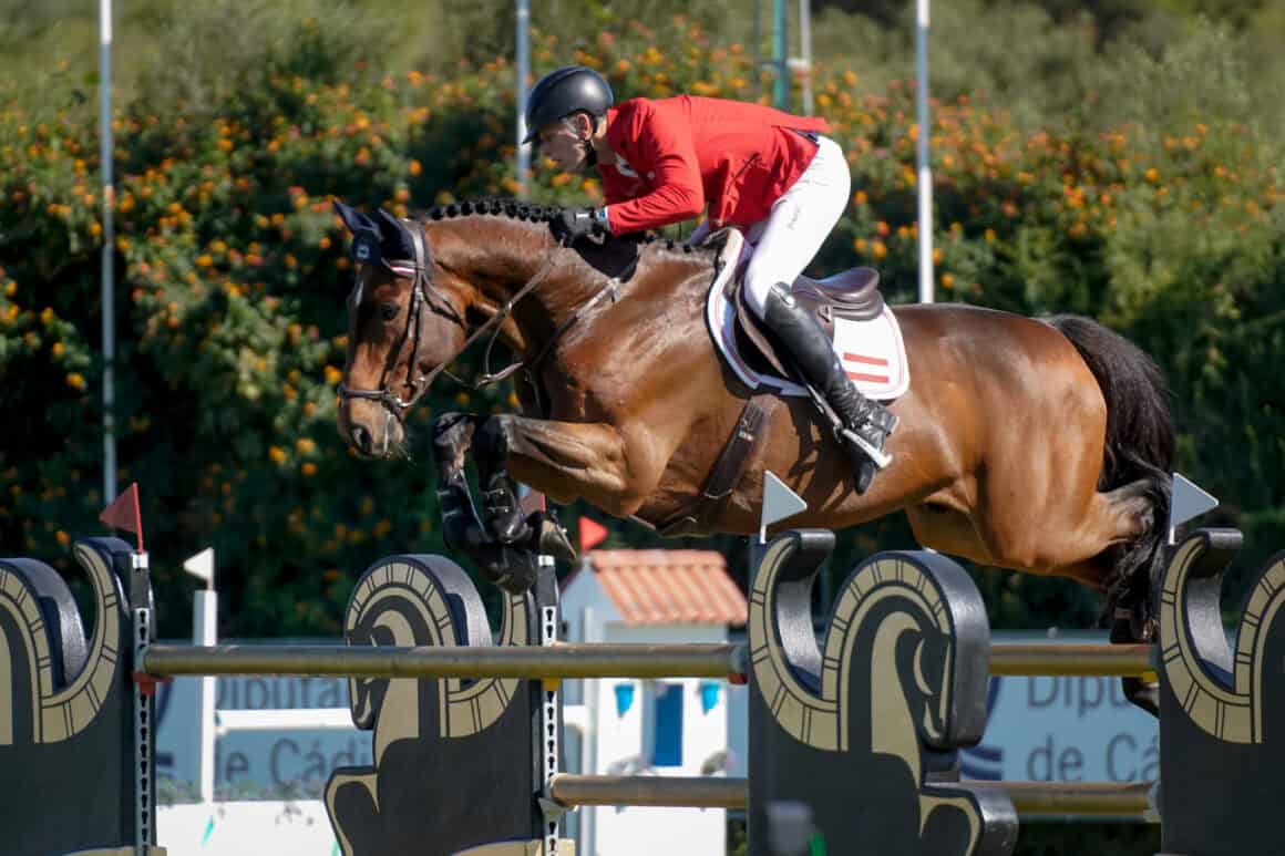 Max Kühner (T) und Nachwuchstalent Daloubet blieben im Nationenpreis als nur eines von vier Paaren Doppel-Null. ©️ Moisés Basallote